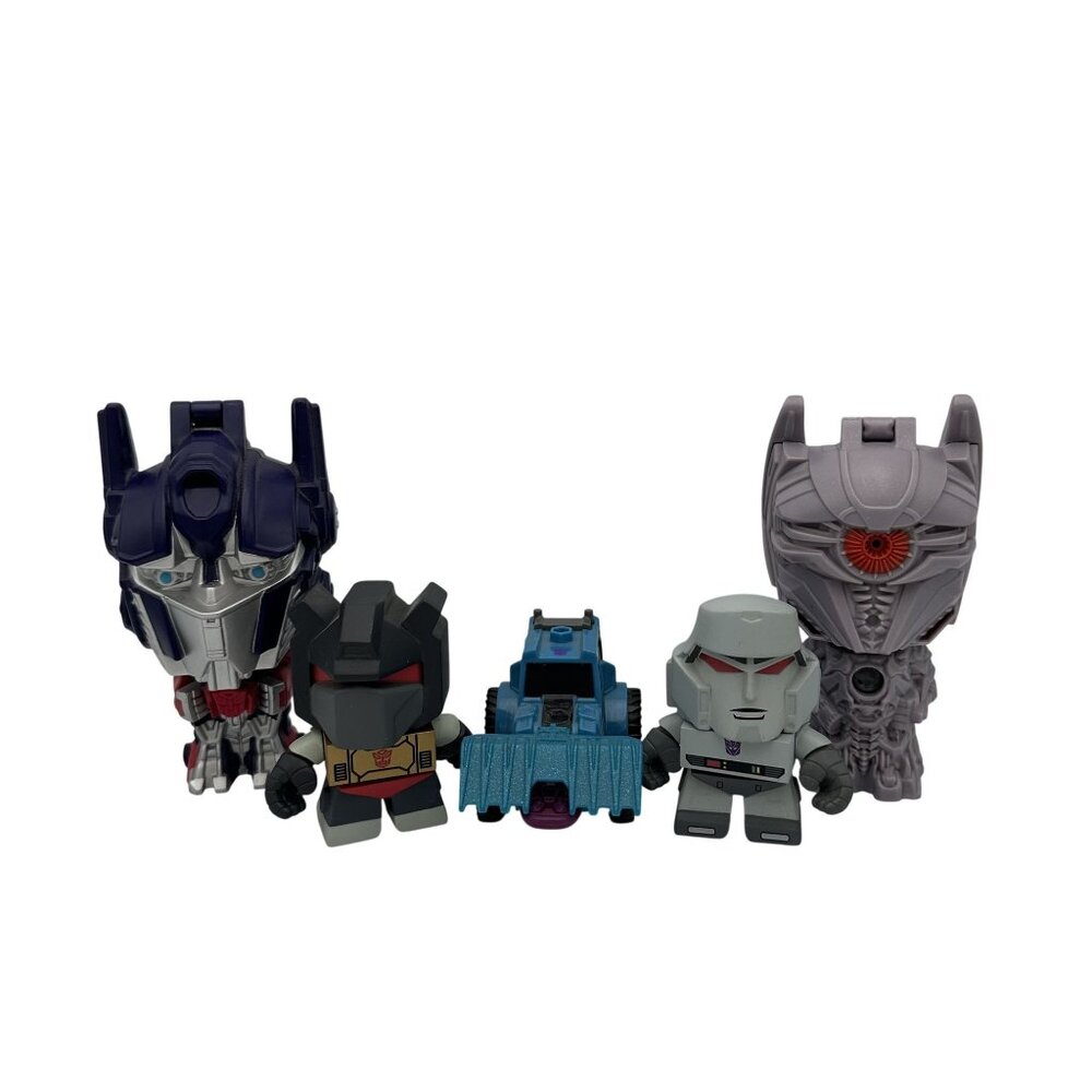 Lot Of 5 Transformers Collectible Figures Optimus Prime Megatron Grimlock